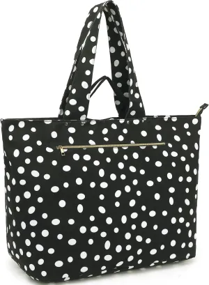 Large Beach Bag for Women, Waterproof Travel Tote Bag with Lunch/Wet Pocket for Weekender, Sandproof, Zipper Closure