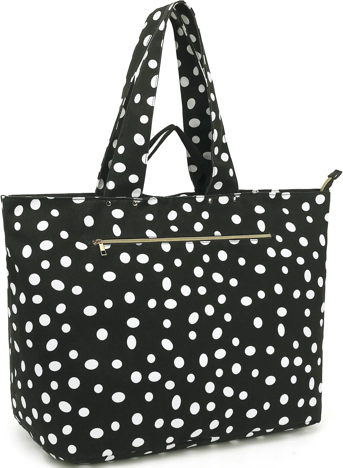 Large Beach Bag for Women, Waterproof Travel Tote Bag with Lunch/Wet Pocket for Weekender, Sandproof, Zipper Closure