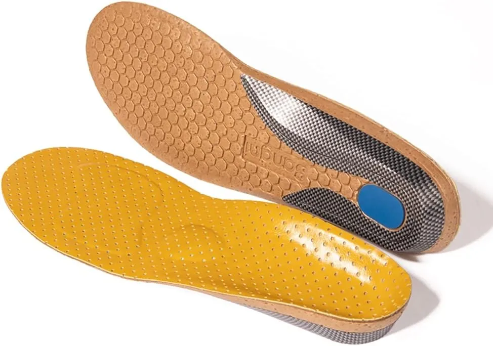 Leather Orthotics Insole for Flat Feet Hard Arch Support Shoe Pads Orthopedic Insoles for Men Women Feet Cushion(38-40)