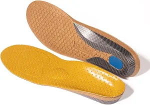 Leather Orthotics Insole for Flat Feet Hard Arch Support Shoe Pads Orthopedic Insoles for Men Women Feet Cushion(38-40)