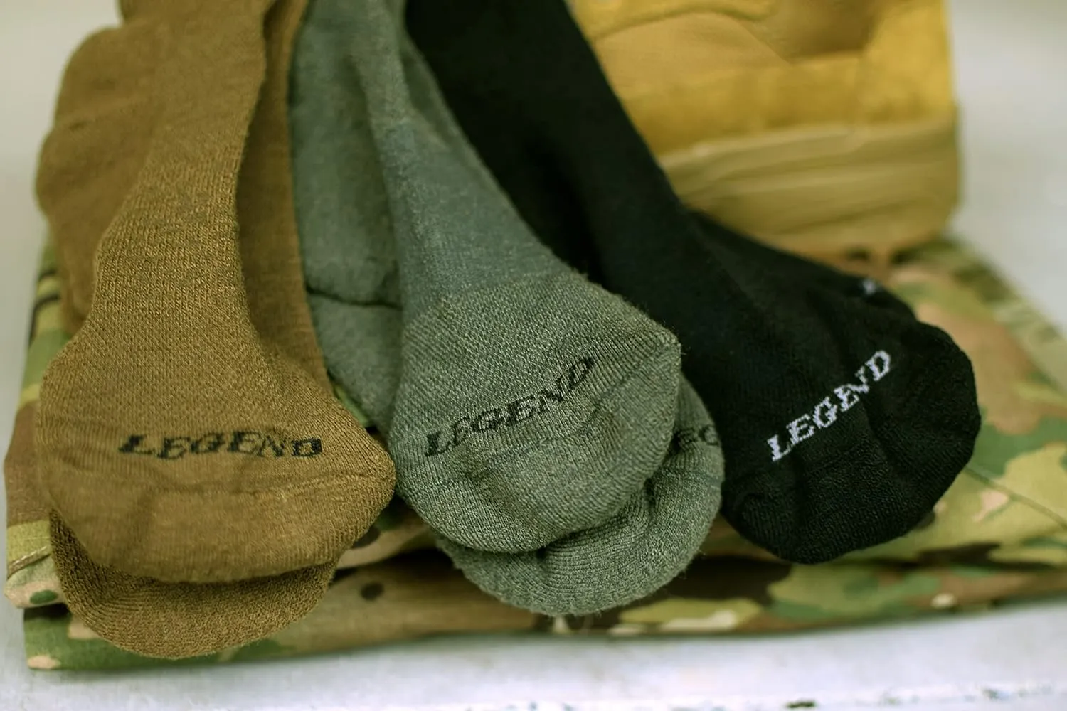 LEGEND Compression Tactical Merino Wool All-Weather Boot Socks - Mid-Calf Military for Men and Women