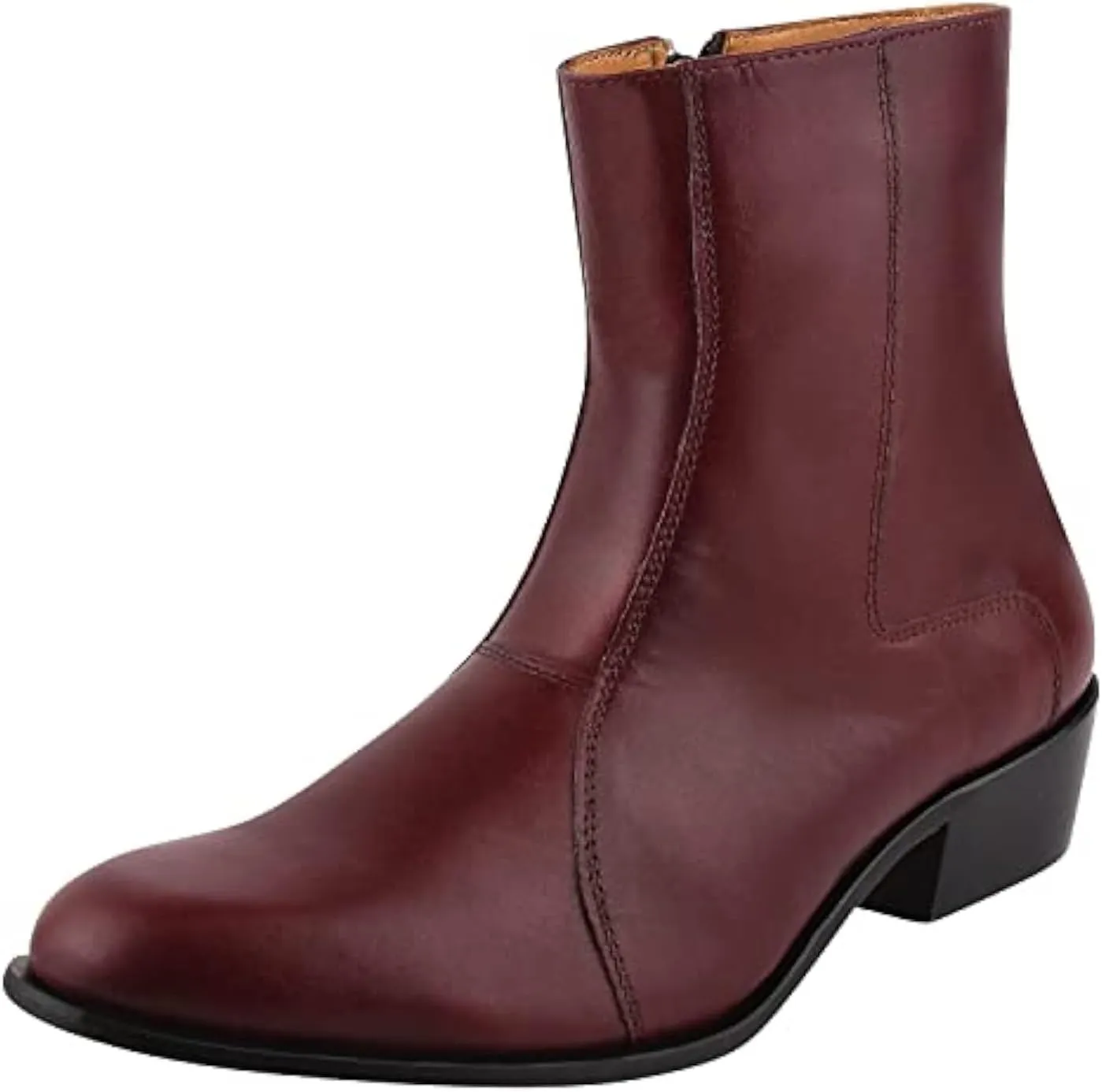 LIBERTYZENO Mens Plain & Snake Print Leather Adults High Ankle Retro Dress Boots for Prom Graduation