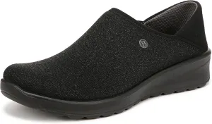 LifeStride Women's Getaway Slip On Loafer Black Shimmer 6 M