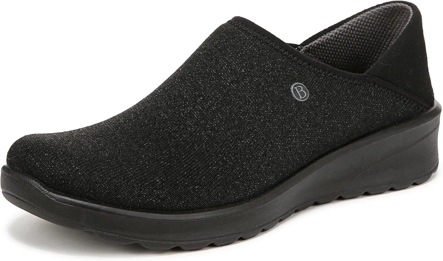 LifeStride Women's Getaway Slip On Loafer Black Shimmer 6 M