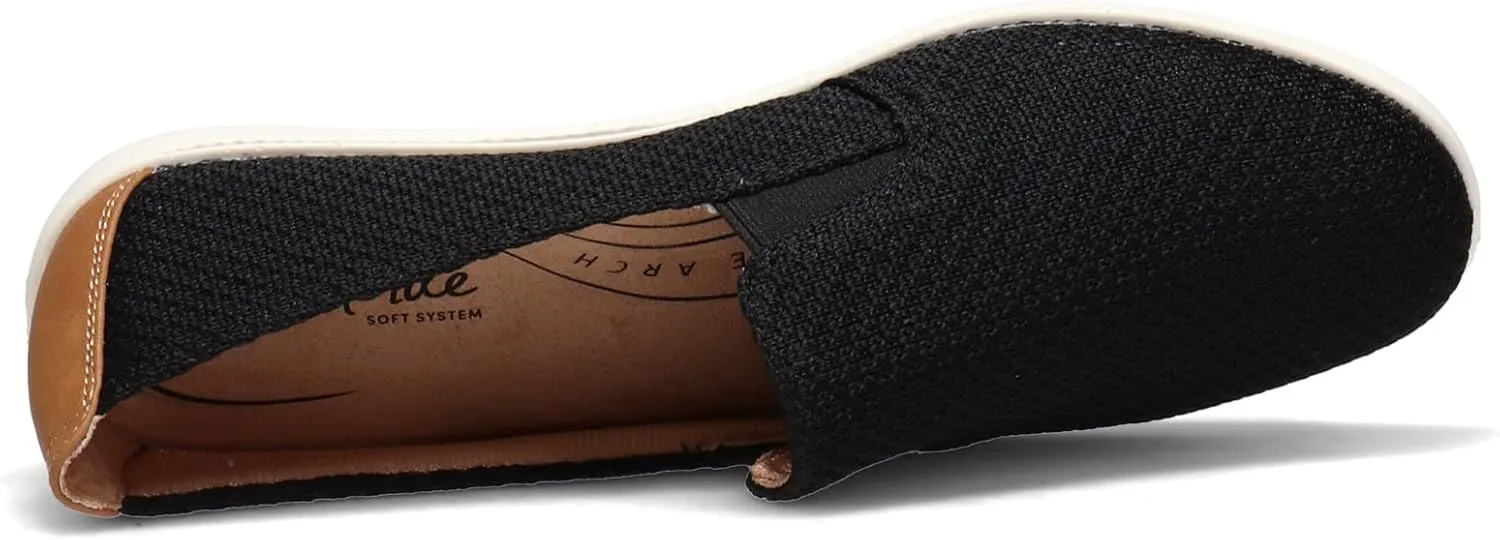 LifeStride Womens Next Level Slip-On Sneaker, Black, 9.5 US