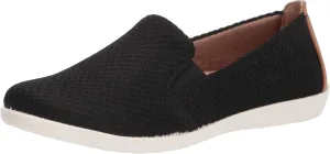 LifeStride Womens Next Level Slip-On Sneaker, Black, 9.5 US