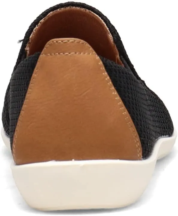 LifeStride Womens Next Level Slip-On Sneaker, Black, 9.5 US