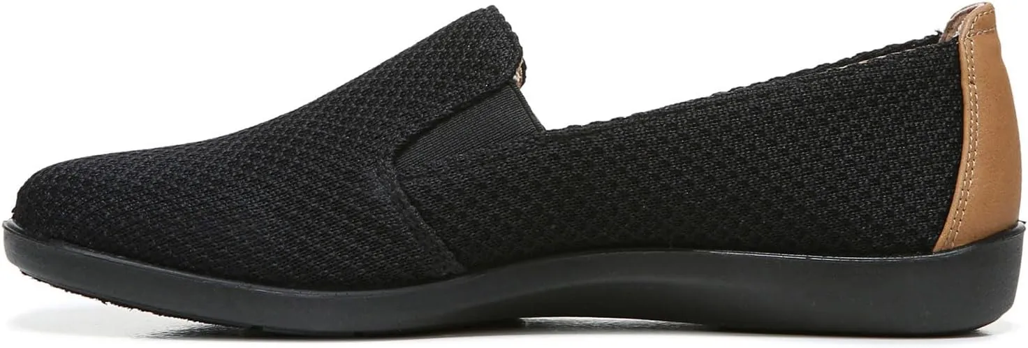 LifeStride Women's Next Level Slip-On Sneaker, Black/Black, 6.5