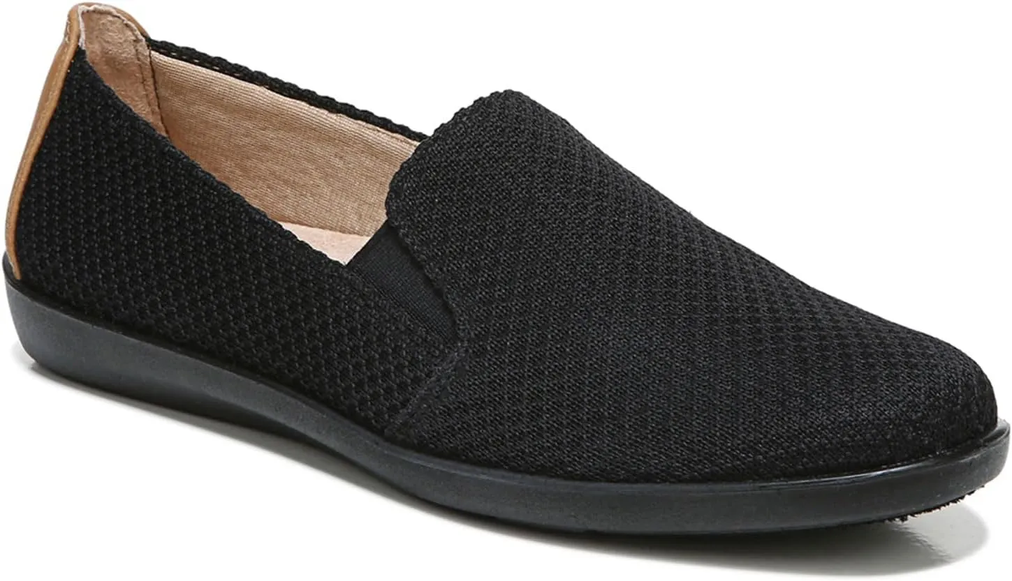 LifeStride Women's Next Level Slip-On Sneaker, Black/Black, 6.5