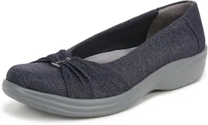 LifeStride Women's Paige Comfort Flat Loafer Navy Blazer 8 W