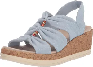 LifeStride Women's Roma Cork Wedge Beaded Sandal