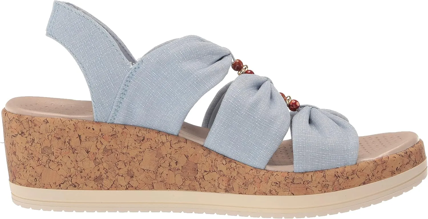 LifeStride Women's Roma Cork Wedge Beaded Sandal