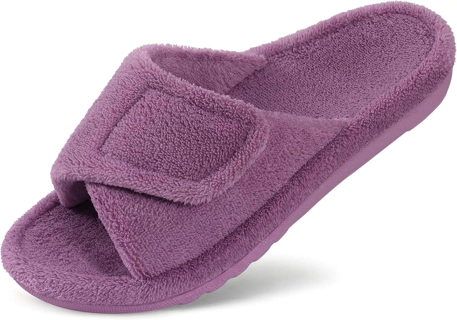 Litfun Women's Orthopedic Slippers with Arch Support Adjustable Open Toe House Shoes for Plantar Fasciitis