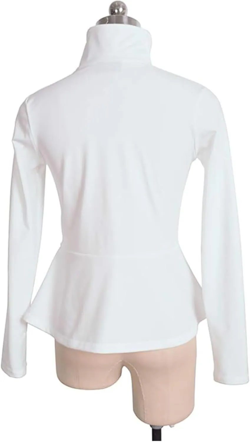 LIUHUO Figure Skating Skirt Girls Jackets White Ice Skating Dress Training Women Teens Competition Outwear