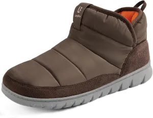 LongBay Mens Bootie Slippers with Memory Foam Indoor Outdoor Warm House Shoes Sport Lounge Camping Boots