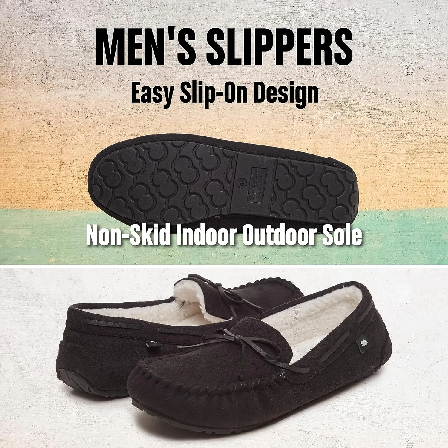 Lucky Brand Mens Micro-Suede Moccasin Loafer Slippers