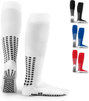 LUX Anti Slip Soccer Knee Socks,Non Slip Football/Basketball/Hockey Sports Grip Socks
