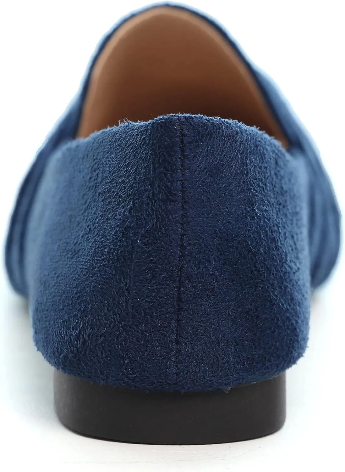 LUXINYU Women's Slip on Flats,Pointed Toe Solid Classic Ballet Dance Shoes Elegant Bow Soft Comfortable Memory Foam Suede Flat Shoes