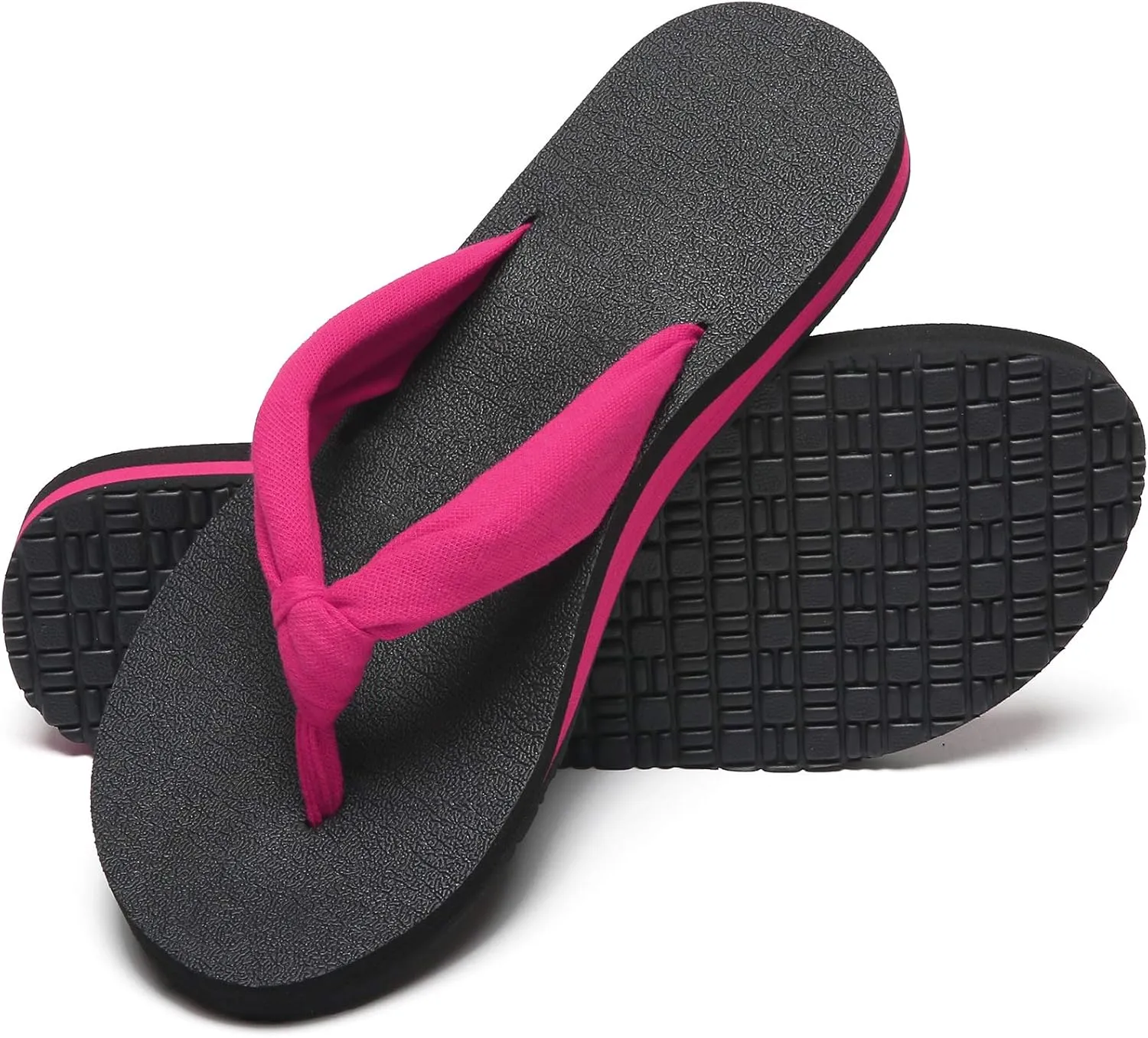 MAIITRIP Womens Comfortable Cloth Strap Flip Flops with Arch Support