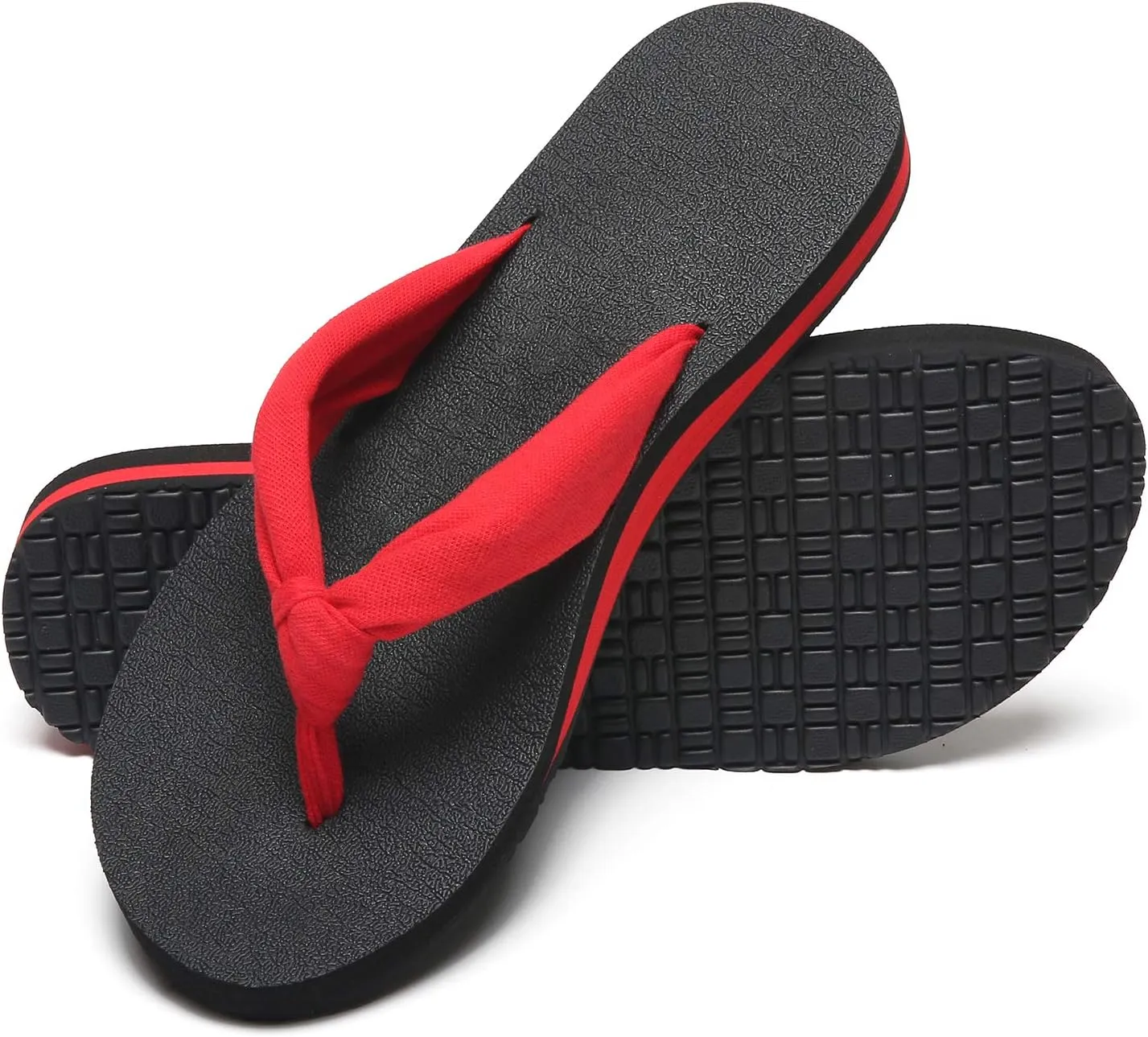 MAIITRIP Womens Comfortable Cloth Strap Flip Flops with Arch Support