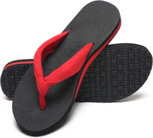 MAIITRIP Womens Comfortable Cloth Strap Flip Flops with Arch Support