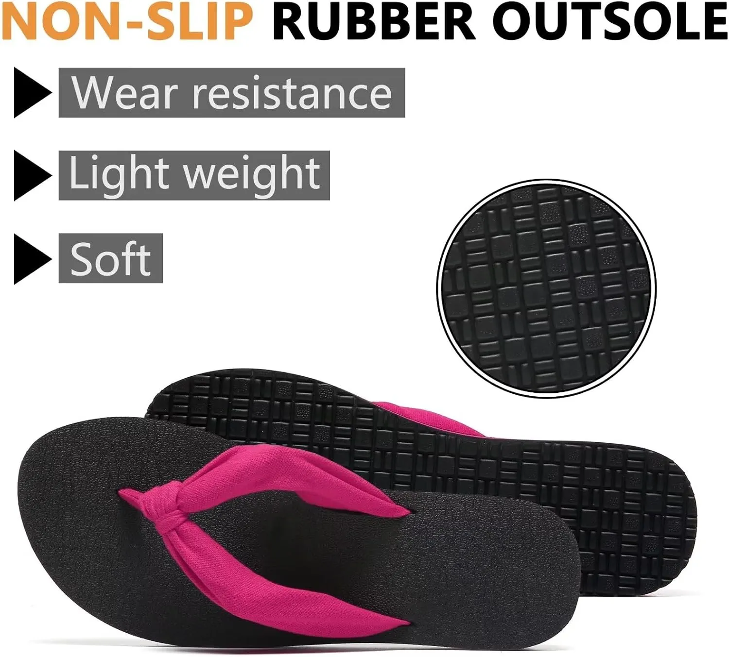 MAIITRIP Womens Comfortable Cloth Strap Flip Flops with Arch Support