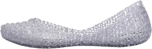Melissa Campana Papel Flats for Women - Comfortable, Stylish & Flexible Slide-On Closed-Toe Jelly Flat Shoes with Hollow Interwoven Cut Out Design