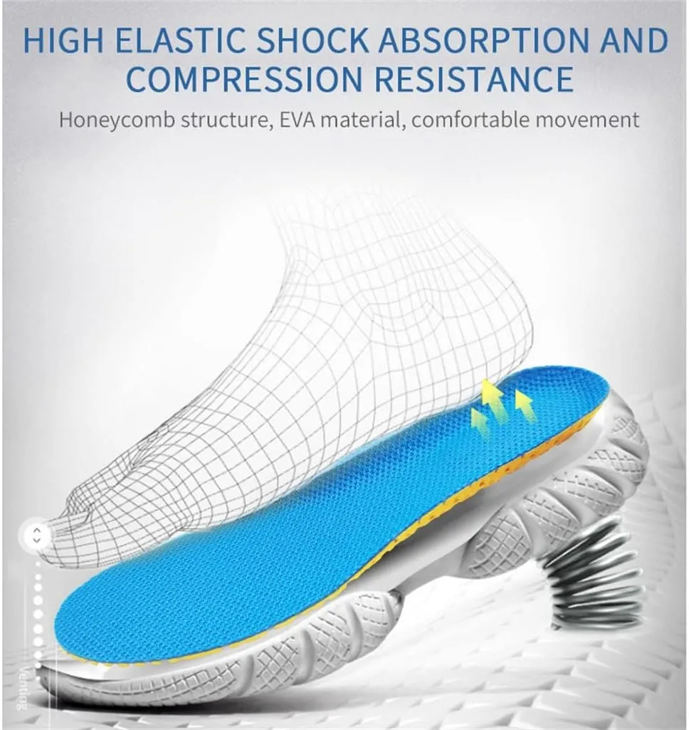 Memory Foam Insoles for Shoes Sole Mesh Deodorant Breathable Cushion Running Insoles for Feet Orthopedic Insoles(Medium)