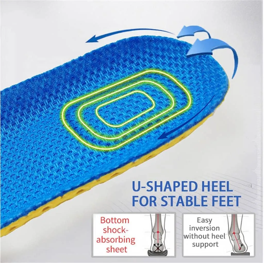 Memory Foam Insoles for Shoes Sole Mesh Deodorant Breathable Cushion Running Insoles for Feet Orthopedic Insoles(Medium)