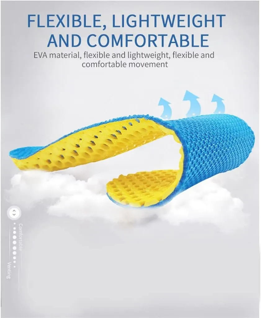 Memory Foam Insoles for Shoes Sole Mesh Deodorant Breathable Cushion Running Insoles for Feet Orthopedic Insoles(Medium)