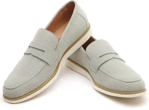Men's Casual Loafers & Slip On Shoes Daily Commuting Comfortable Canvas Shoes Lightweight Non-Slip Walking Penny Shoes for Men