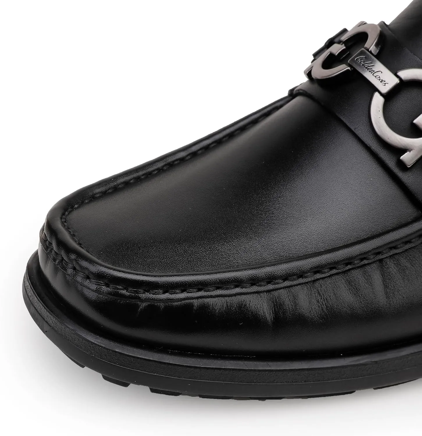 Mens Classic Leather Dress Shoes, Fashion Buckle Slip-on Penny Loafer Party Shoes Wedding Loafers for Mens