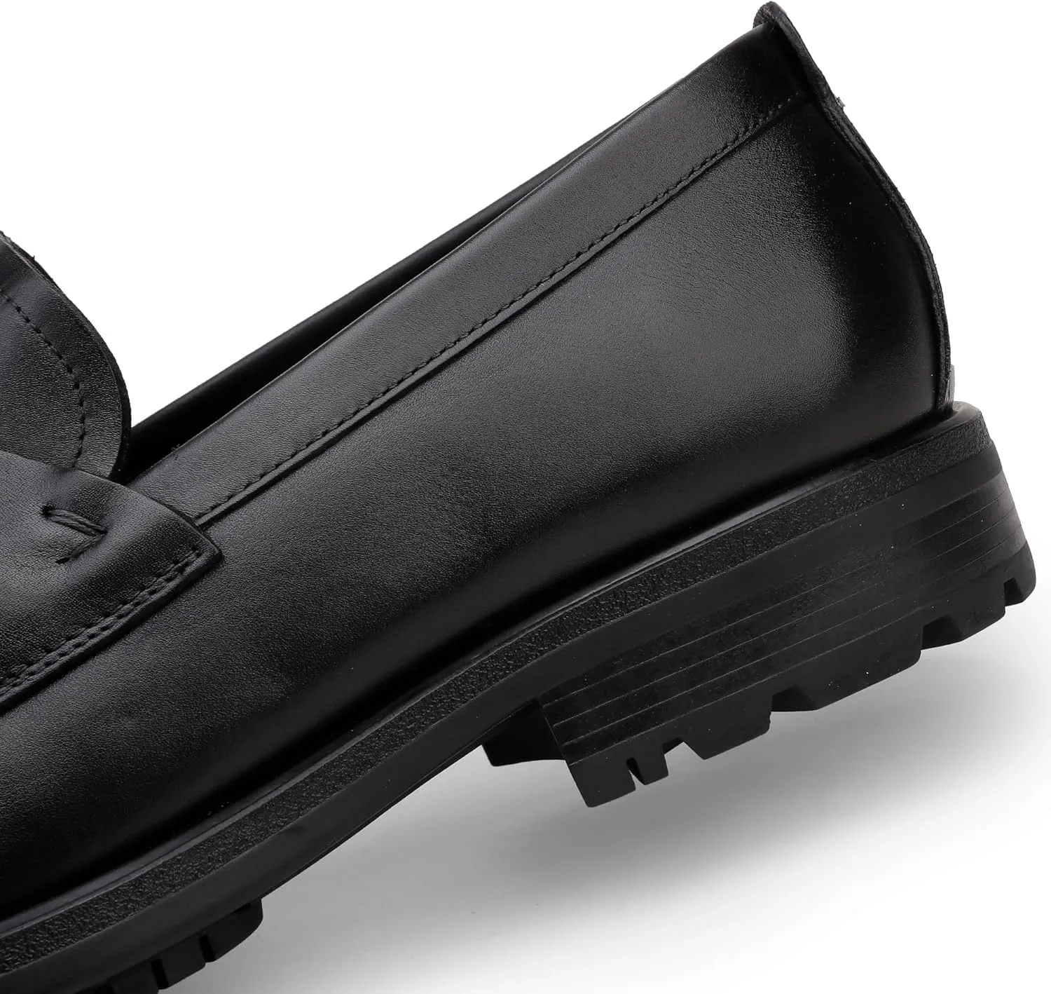 Mens Classic Leather Dress Shoes, Fashion Buckle Slip-on Penny Loafer Party Shoes Wedding Loafers for Mens