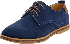 Men's Classic Leather Oxford Flat Heel Shoes