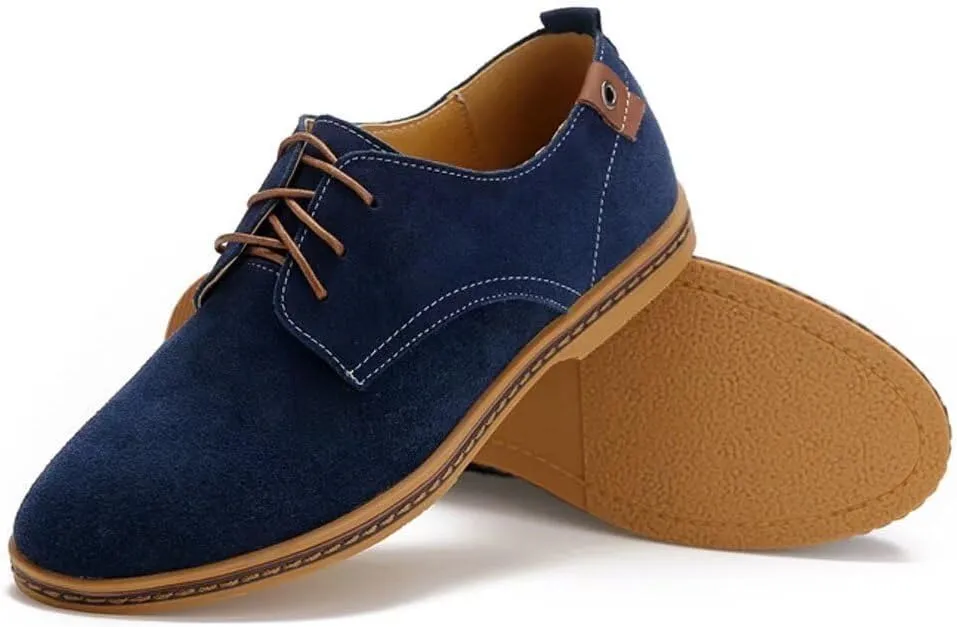 Men's Classic Leather Oxford Flat Heel Shoes