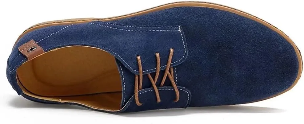 Men's Classic Leather Oxford Flat Heel Shoes