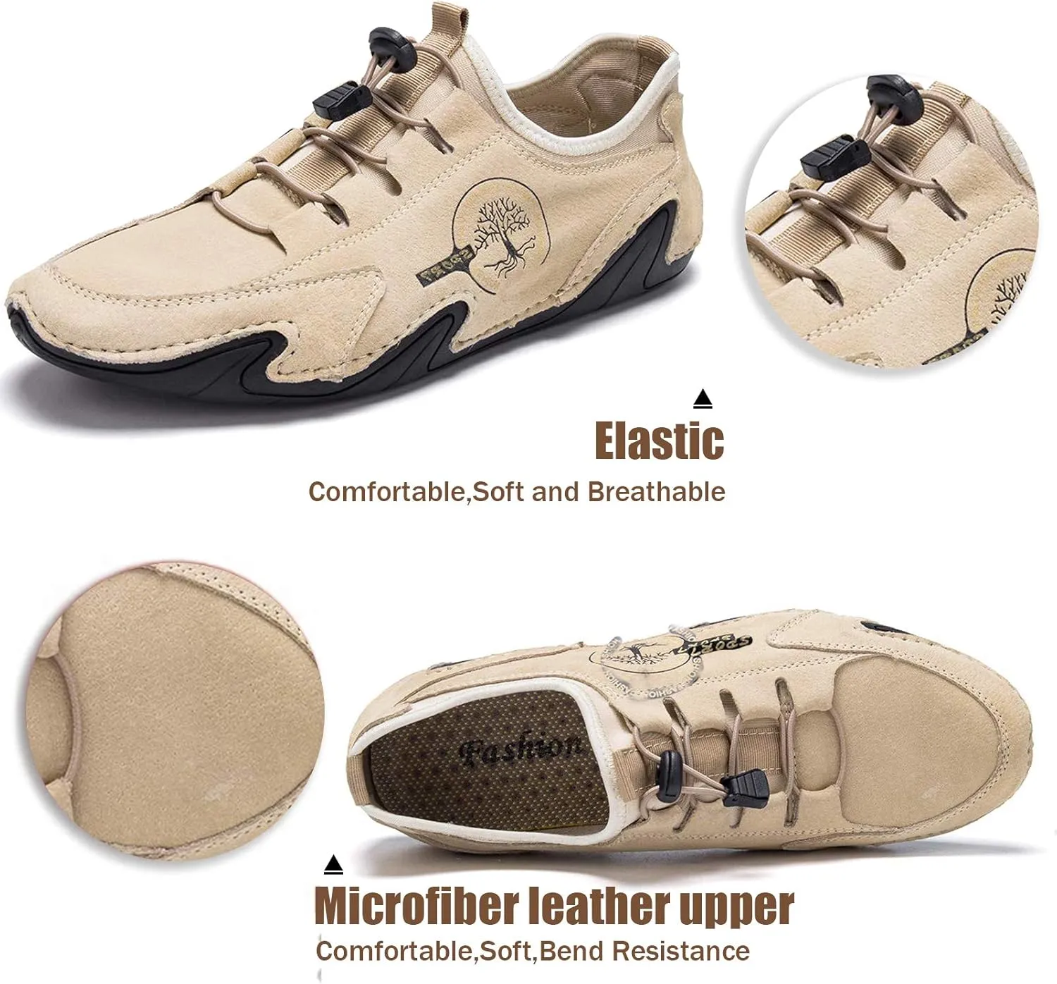 Mens Driving Loafers Shoes Casual Shoes Slip On Flat Loafers Boat Shoes Moccasins Lightweight Soft Comfort Lace up Oxford Walking Shoe for Work Office Dress Outdoor Slippers Hand Stitching Ankle Boots