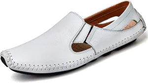 Men's Driving Shoes Leather Fashion Slipper Casual Slip on Loafers Shoes in Summer