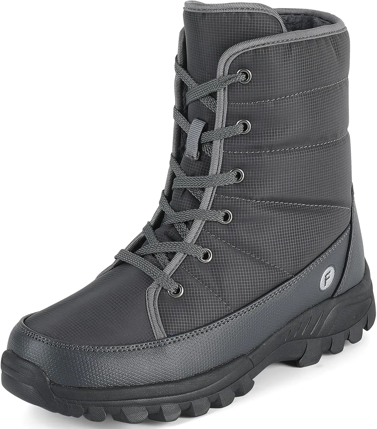 Men's Lace-up Warm and Waterproof Winter Snow Boots and Non-Slip Trekking Warm Waterproof Boots