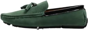 Mens Loafers Shoe Round Toe Vegan Suede Leather Driving Loafers with Tassel Lightweight Comfortable Flat Heel Outdoor Slip-ons