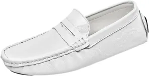 Mens Loafers Slip On Vegan Leather Lightweight Comfortable Flat Heel Resistant Simple Design Wedding Outdoor Casual Shoes