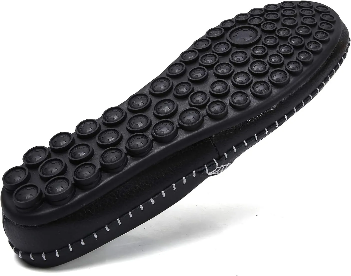 Mens Mules Clog Slippers Breathable Punching Genuine Leather Slip on Casual Backless Loafer Shoes
