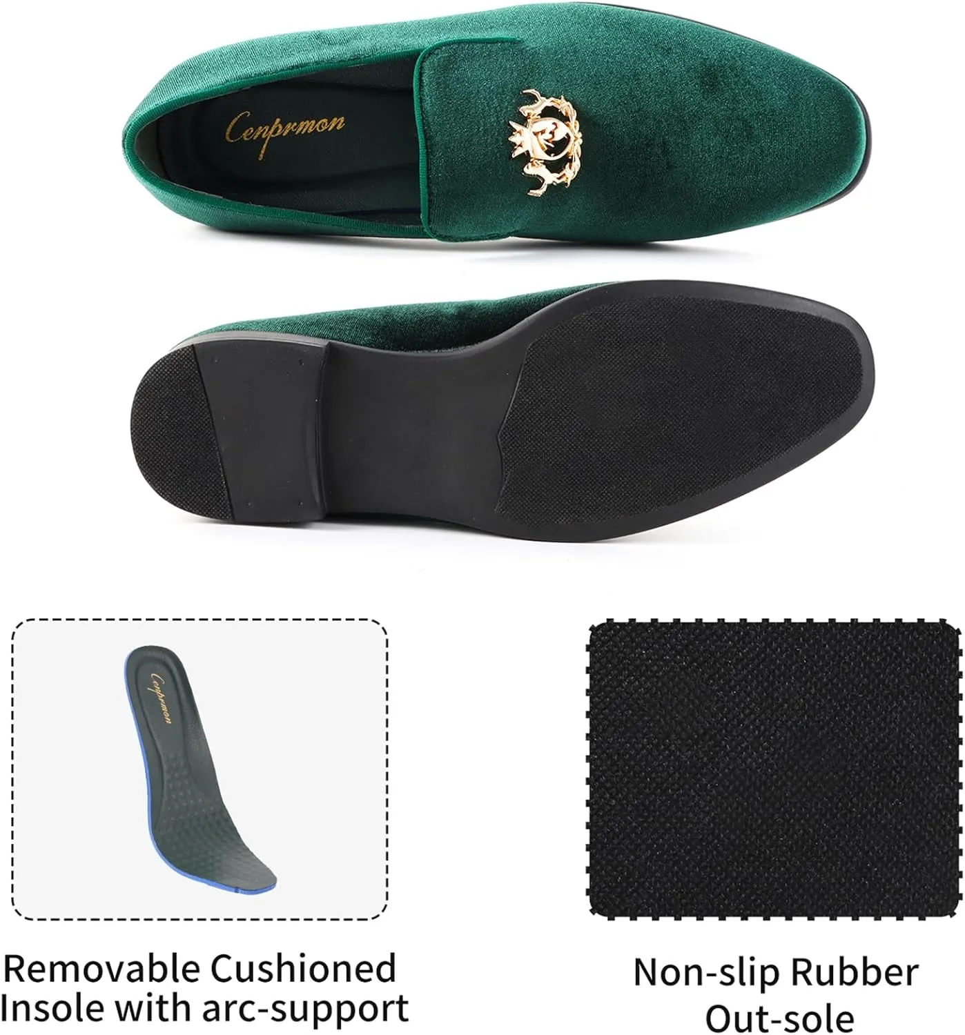 Men's Multiple Colors Penny Slip-on Velvet Loafer Cushioned Suede Tuxedo Dress Shoes Luxurious Smoking Slipper Party Prom Wedding Shoes Comfortable Lightweight