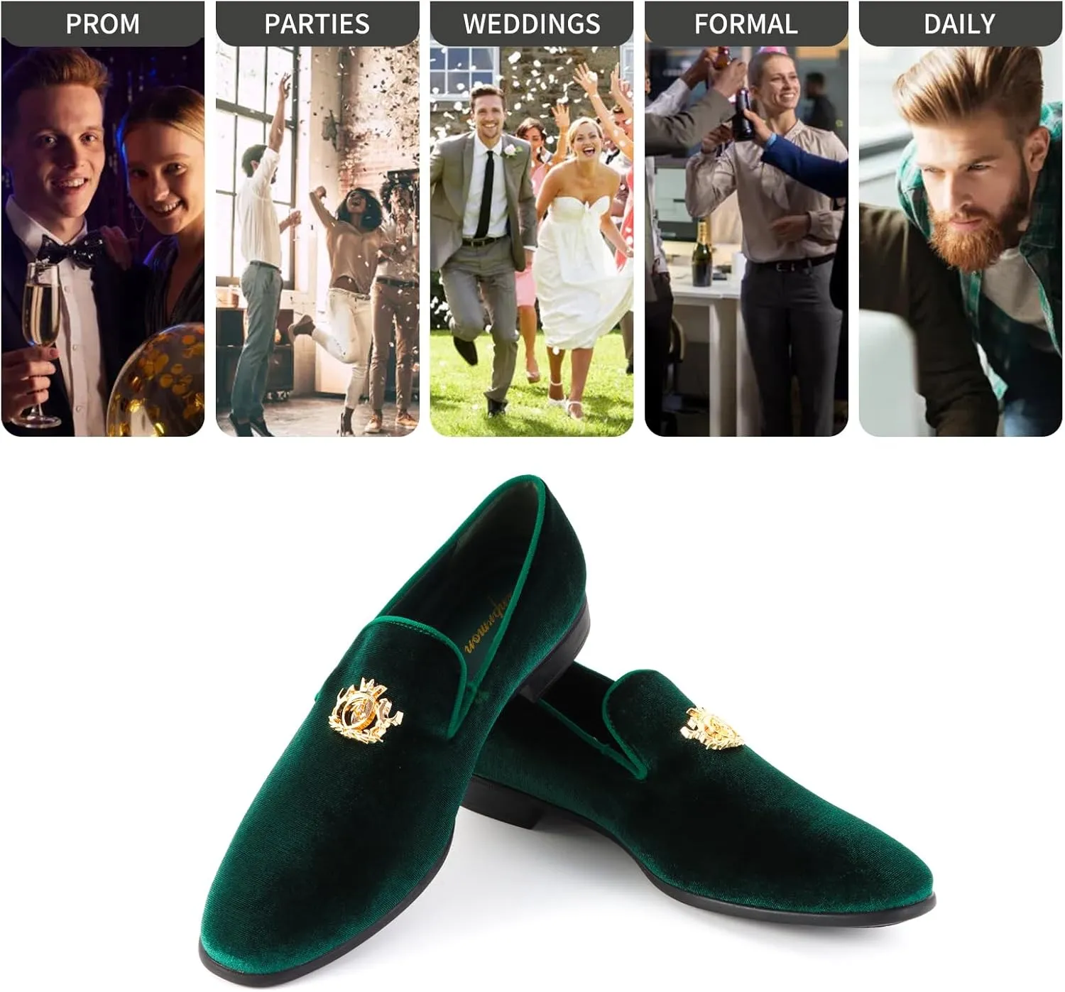 Men's Multiple Colors Penny Slip-on Velvet Loafer Cushioned Suede Tuxedo Dress Shoes Luxurious Smoking Slipper Party Prom Wedding Shoes Comfortable Lightweight