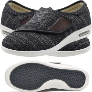 Men's Orthopedic Knit Sneakers with 3 Pairs Insoles Replacement for Elderly Swollen Feet Lightweight Loafer Slip On Boat Wide Fit Trainers Men