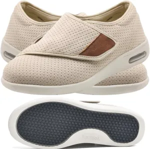 Men's Orthopedic Knit Sneakers with 3 Pairs Insoles Replacement for Elderly Swollen Feet Lightweight Loafer Slip On Boat Wide Fit Trainers Men