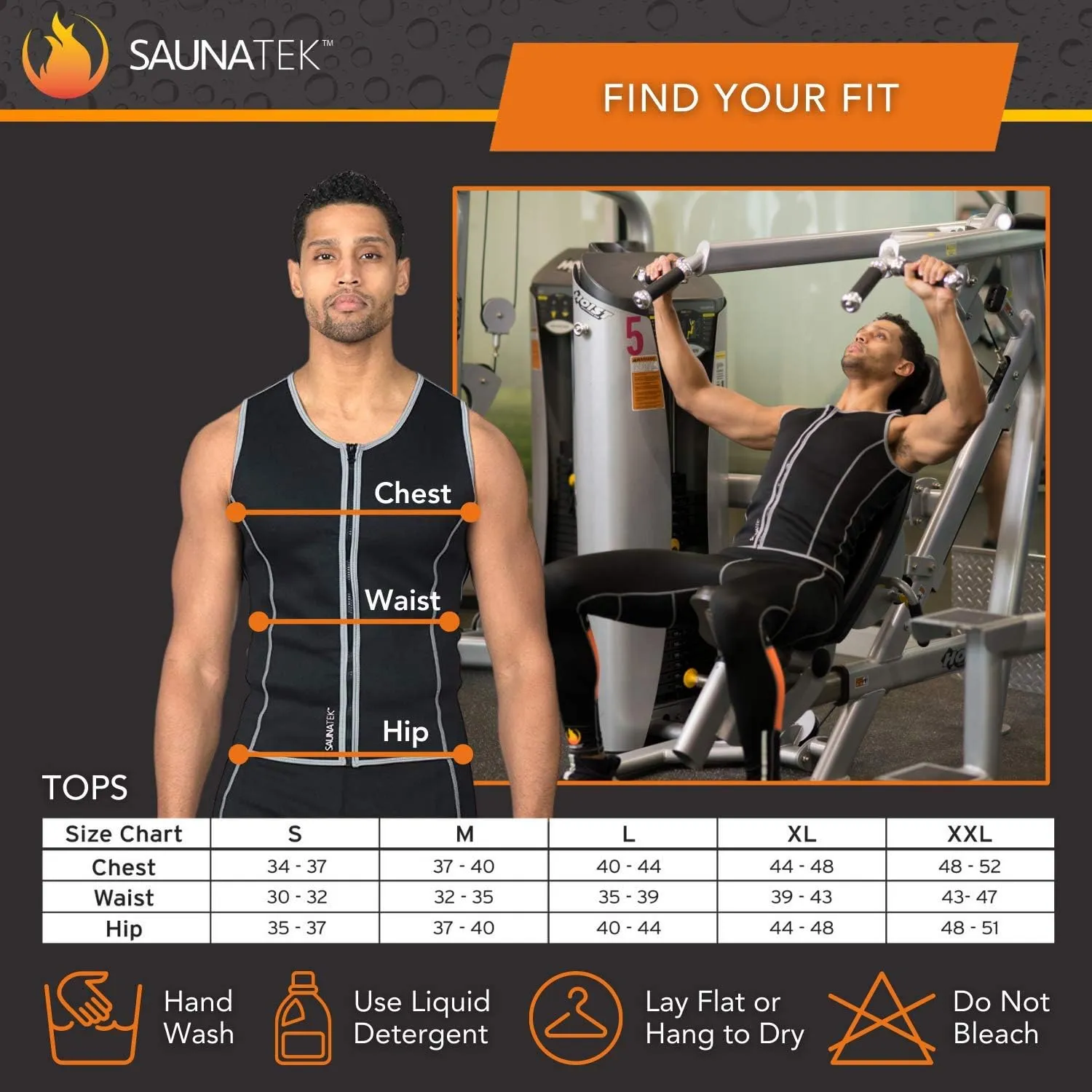 Men's Sauna Sweat Suit Vest for Exercise and Heat Training, Neoprene