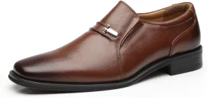 Men's Slip On Loafers Business Casual Comfortable Classic Leather Dress Shoes for Men