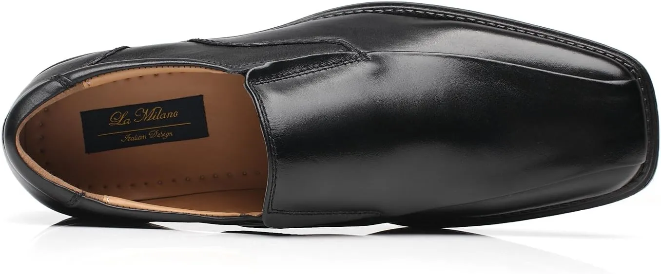 Men's Slip On Loafers Business Casual Comfortable Classic Leather Dress Shoes for Men