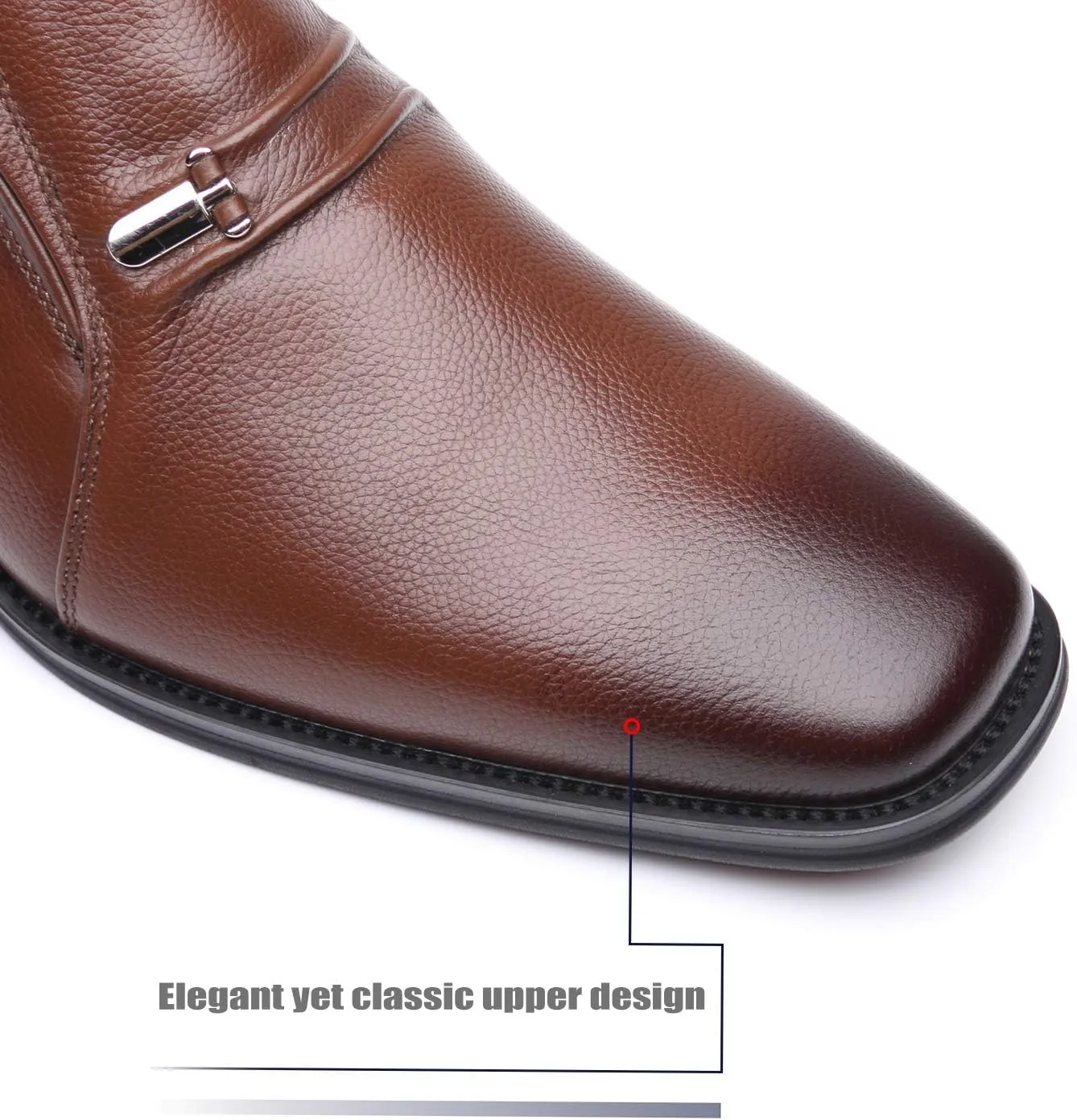 Men's Slip On Loafers Business Casual Comfortable Classic Leather Dress Shoes for Men